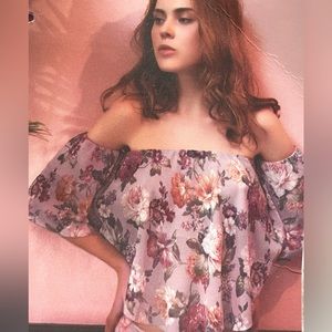 Ann&Bra - Gorgeous chiffon-lingerie. off shoulder top & matching bikini bottom